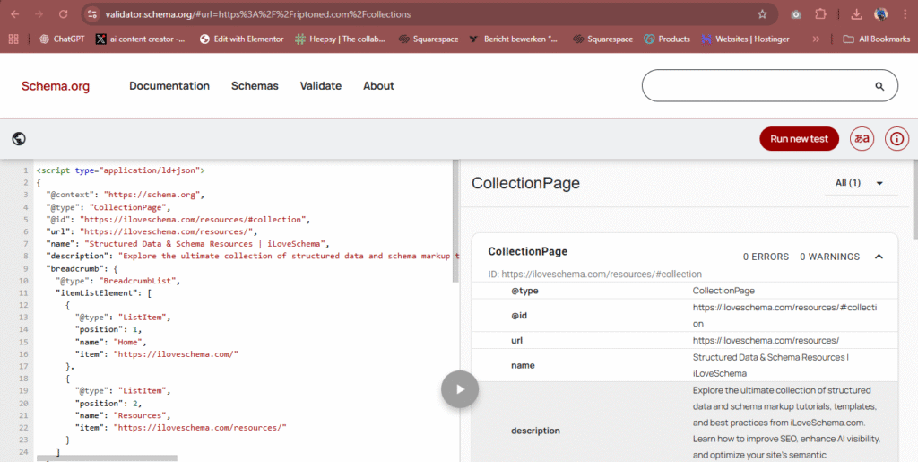 Collection Page Schema Generator