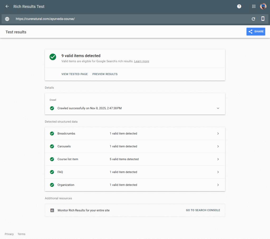 Course Schema Markup Generator